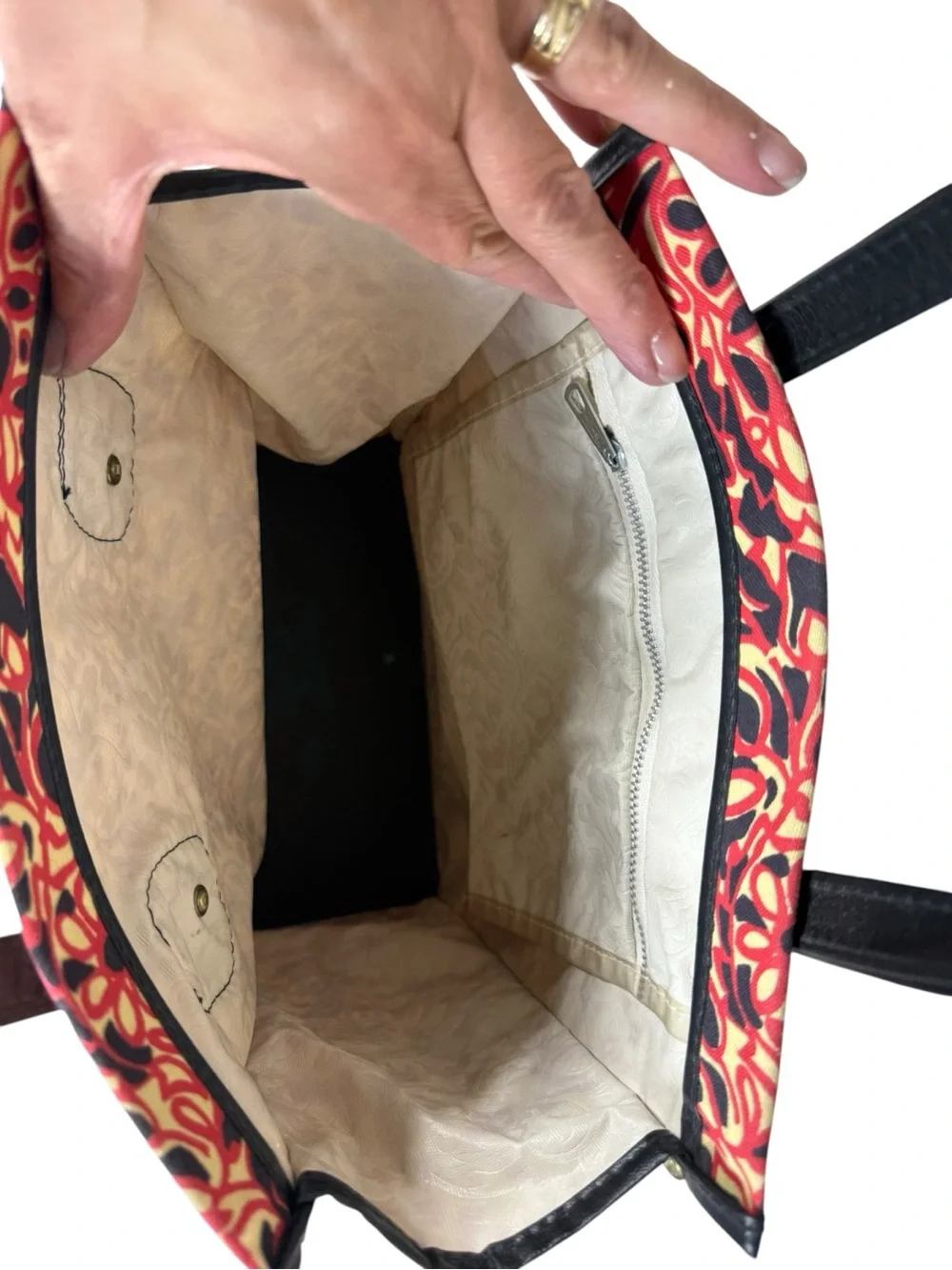 Vintage, Patterned Tote Bag